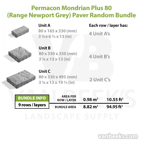 Permacon Mondrian Plus 80 Paver